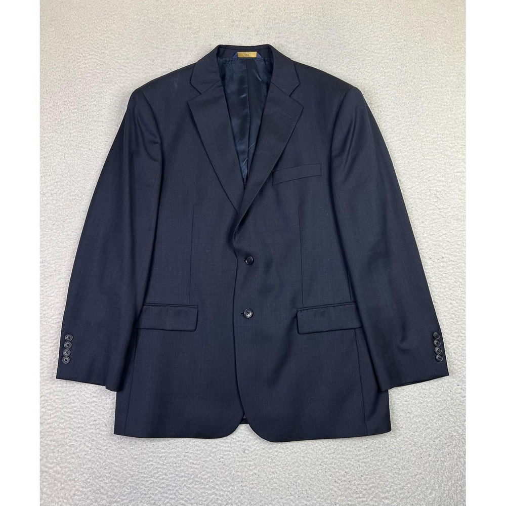 Brooks Brothers 346 Mens 42R‎ Blue Wool Stretch Classic Fit 2 Button Suit Jacket